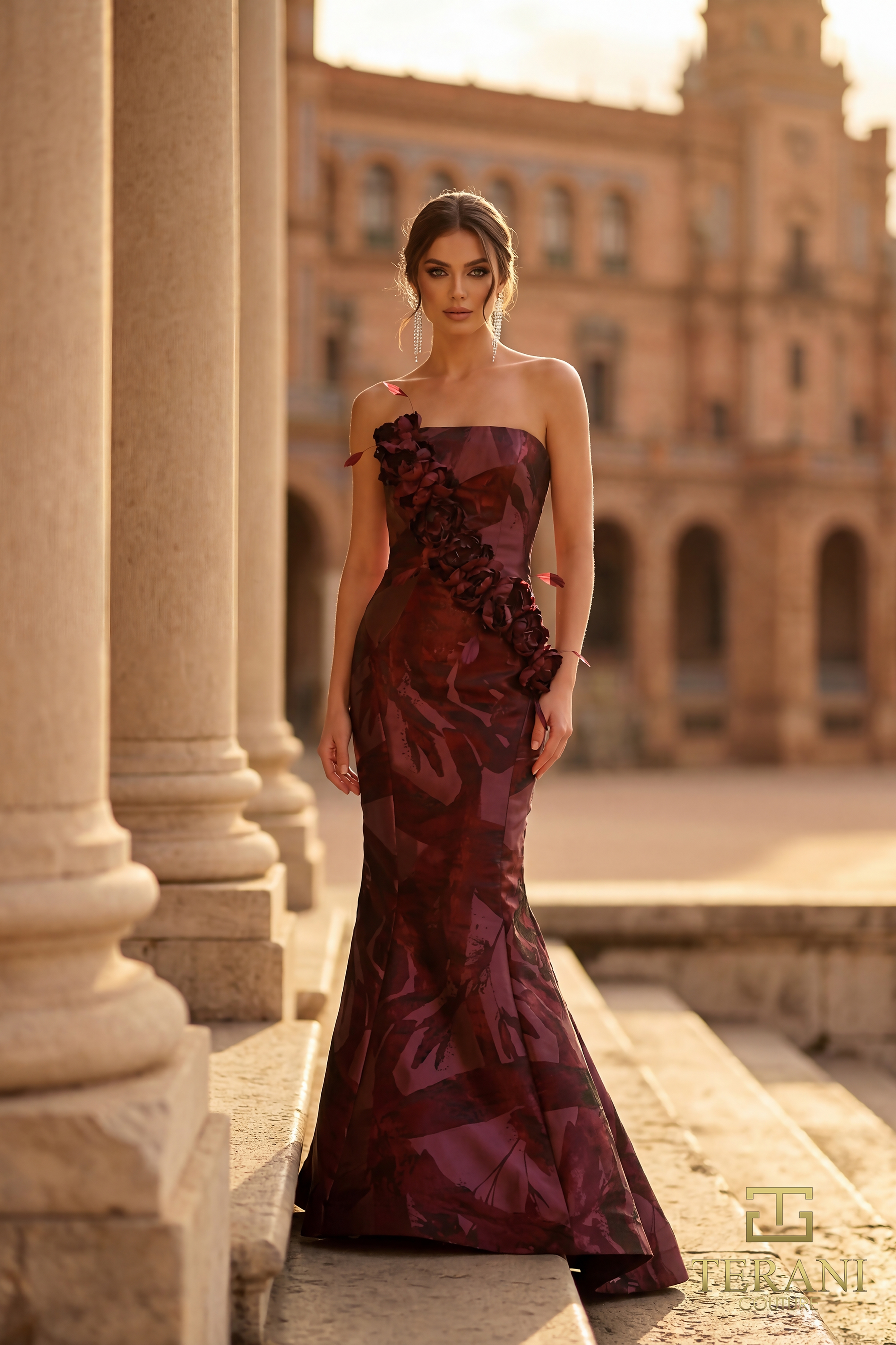 Terani Couture 261E6259 Red Evening Gown