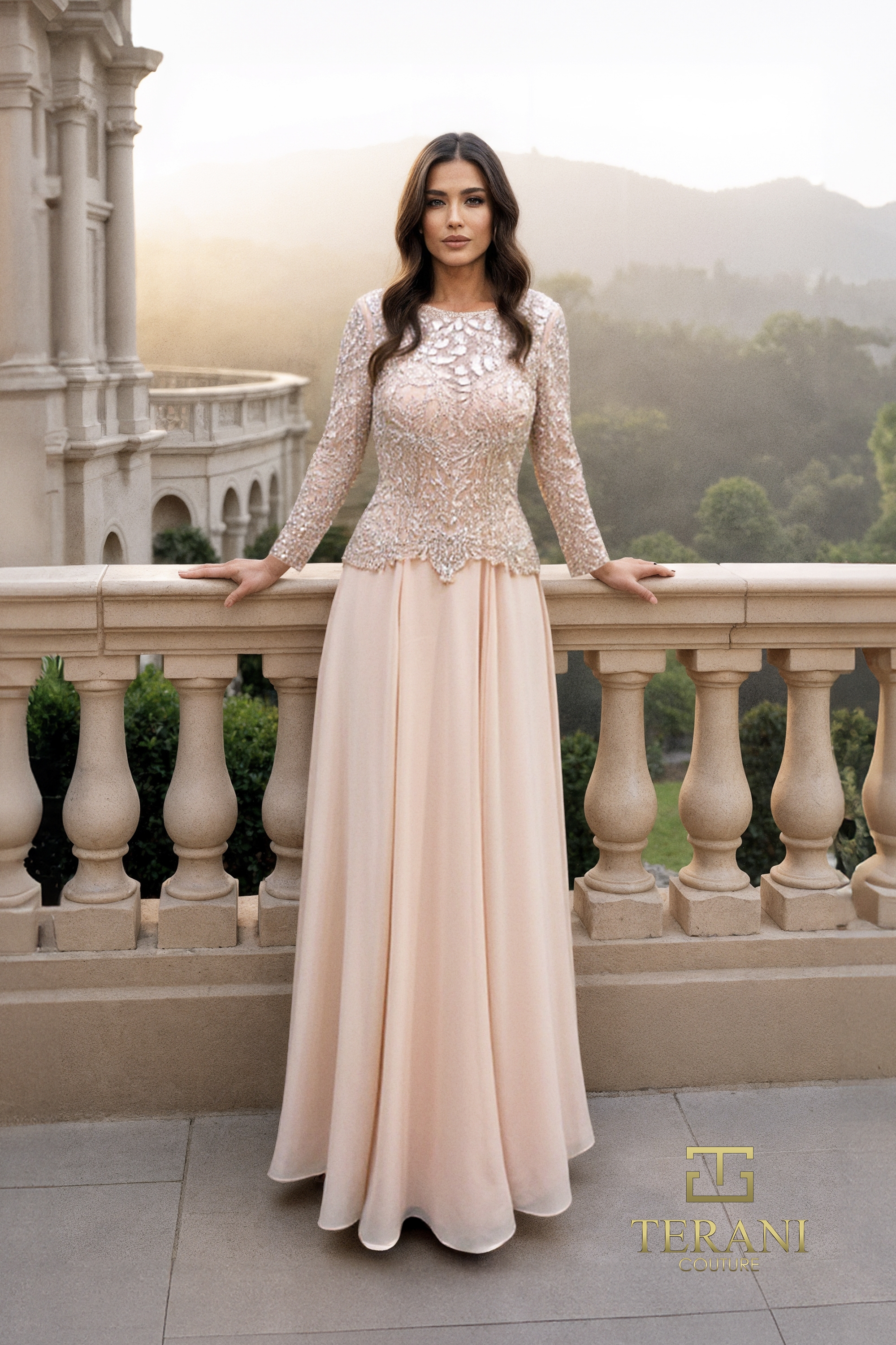 Terani Couture 261M6439 Nude Mother of the Bride Dress