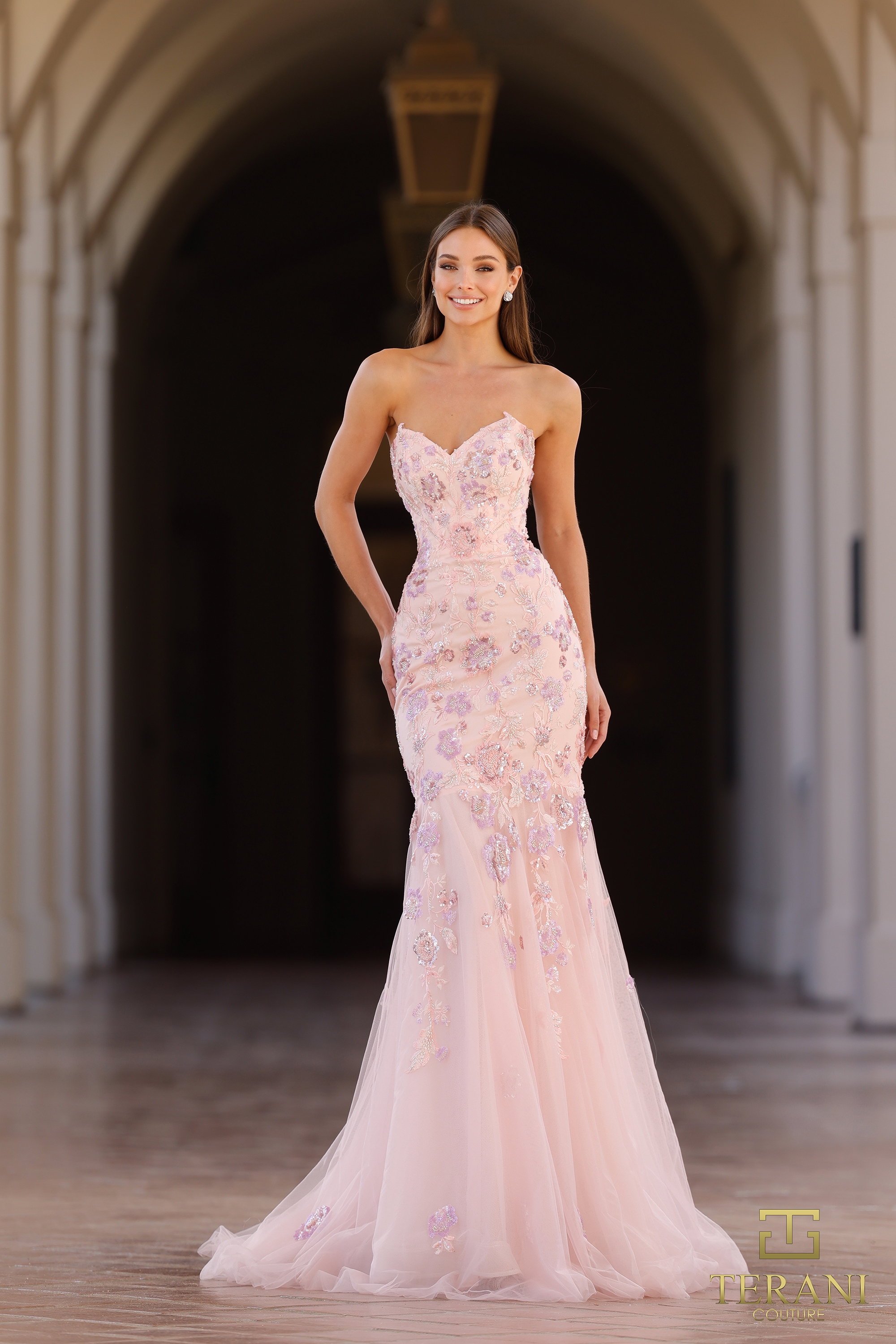 Terani Couture 261P6193 Blush Prom Gown thumbnail 2