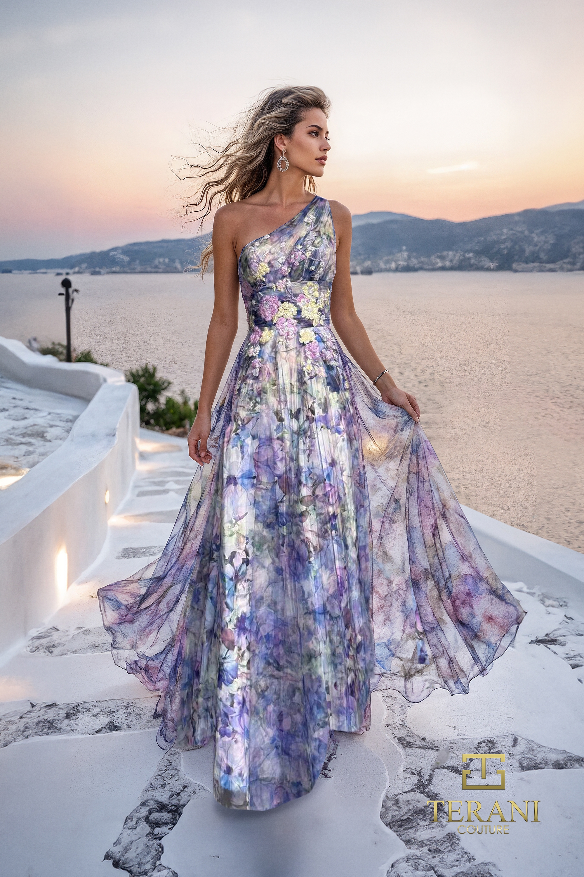 Terani Couture 261P6696 Blue/Purple Prom Gown thumbnail 2